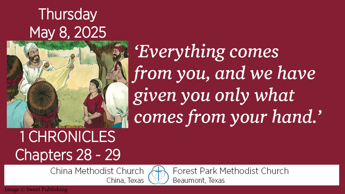 Everything comes from you, and we have given you only what comes from your hand.