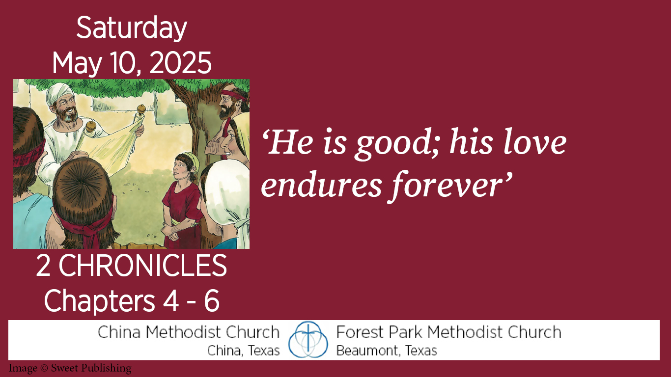 He is good; his love endures forever.