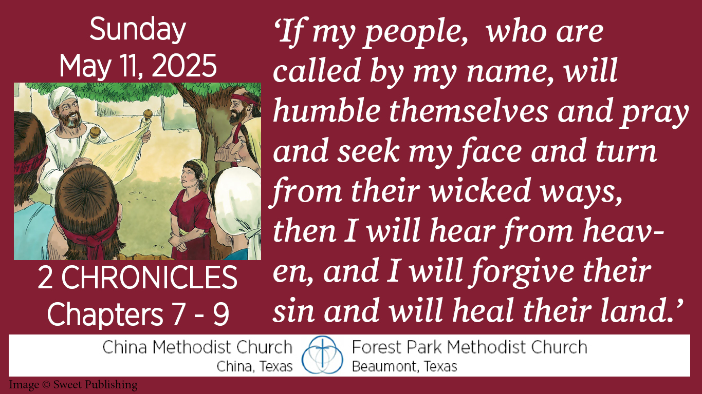 If my people, who are called by my name, will humble themselves and pray and seek my face and turn from their wicked ways, then I will hear from heaven, and I will forgive their sin and will heal their land.