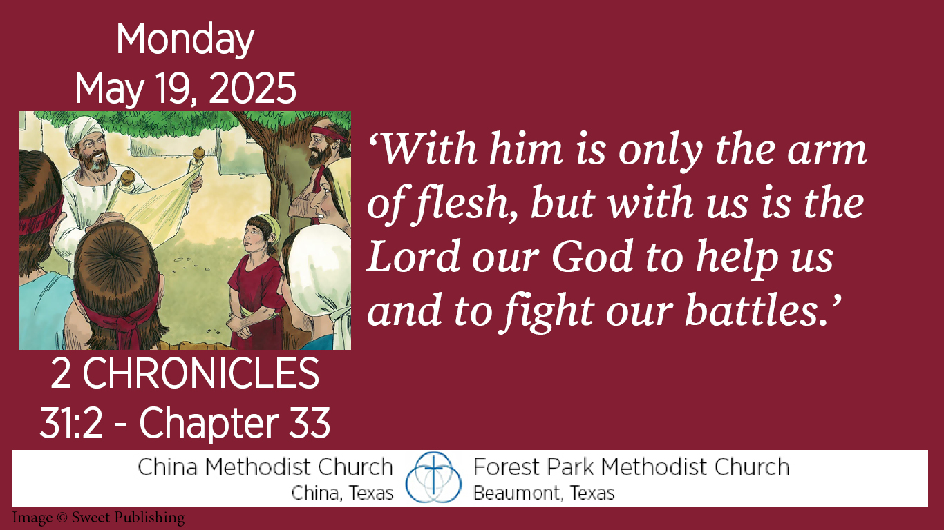 With him is only the arm of flesh, but with us is the Lord our God to help us and to fight our battles.