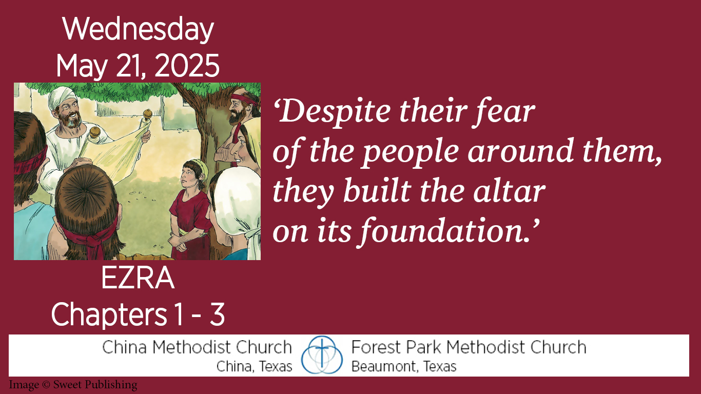 Despite their fear of the people around them, they built the altar on its foundation.