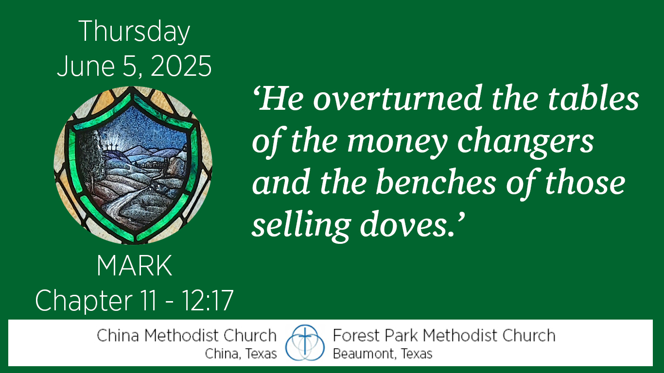 He overturned the tables of the money changers and the benches of those selling doves.