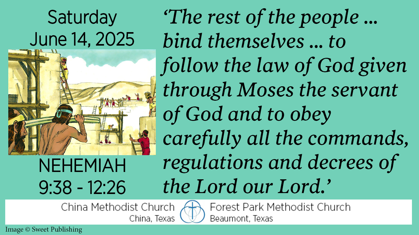 The rest of the people ... bind themselves ... to follow the law of God given through Moses the servant of God and to obey carefully all the commands, regulations and decrees of the Lord our Lord.
