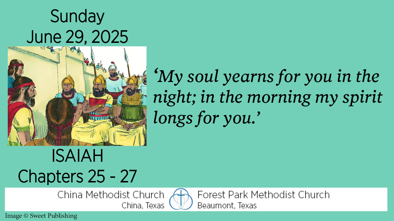 My soul yearns for you in the night; in the morning my spirit longs for you.