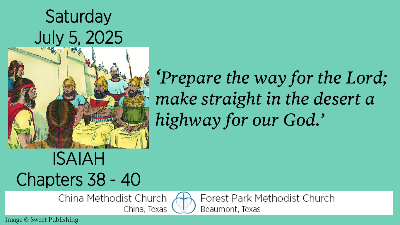Prepare the way for the Lord; make straight in the desert a highway for our God.
