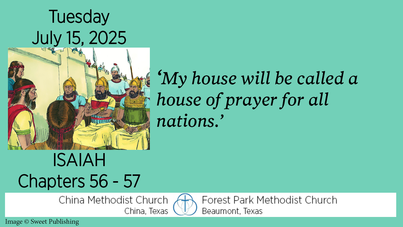 My house will be called a house of prayer for all nations.